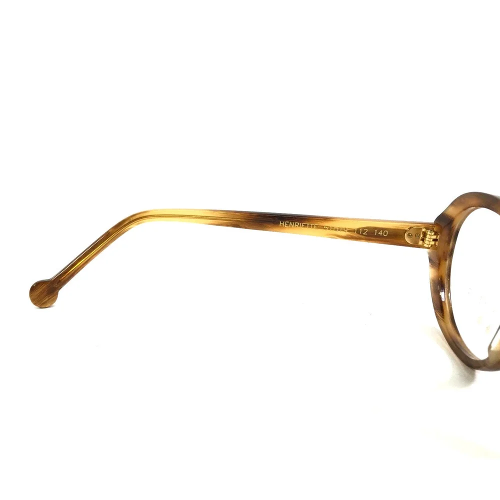Nathalie Blanc Eyeglasses Frames HENRIETTE 112 Light Horn Full Rim 51-19-140